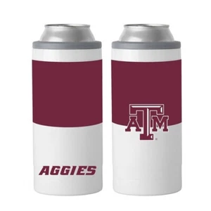 Logo Chair 219-S12C-11 12 oz NCAA Texas A & M Aggies Colorblock Slim Can Coolie - Picture 1 of 1