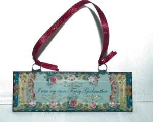 Clare Jordan "I am my own Fairy Godmother" Rectangular Curio, New Old Stock - Picture 1 of 5