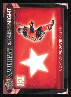 2021-22 Upper Deck Credentials 1st Star of the Night #1S1 Connor McDavid - Image 1 of 2