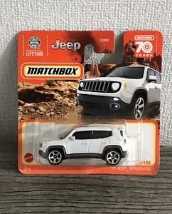 Jeep Renegade 2019 SUV nuevo blanco caja de cerillas Mattel nuevo en caja modelo diecast car diorama - Imagen 1 de 9