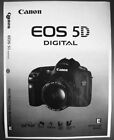 Canon EOS 5D Digital Camera User Instruction Guide  Manual