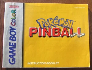 Pokemon Pinball Gameboy Color Instruction Booklet Only Nintendo GBC Original - Picture 1 of 2