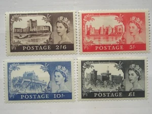 GB SG595-8 QEII 1959 2nd de la rue Castles, Set of 4, MINT NEVER HINGED - Picture 1 of 1