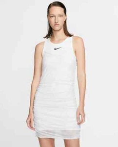 Nike Damen Sportbekleidung Indio Lagen Tankkleid weiß/schwarz CJ3000 100 MEDIUM - Bild 1 von 4