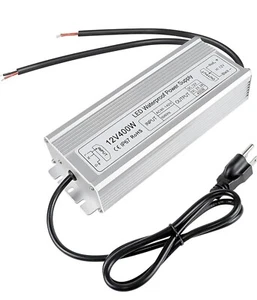 12V 400W LED Driver, IP67 Waterproof Outdoor Power Supply,AC 90-140V to DC 12V 3 - Picture 1 of 4