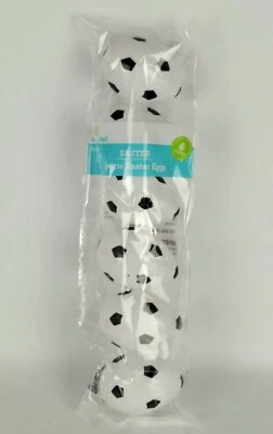 Huevo de Pascua de plástico con forma de pelota de fútbol ~ 6 unidades ~ contenedores de golosinas  Foto 1 de 3