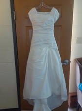 tulip sleeve wedding dress mermaid