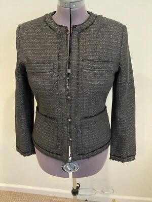 Jaclyn Smith Black Tweed Size 12 Jacket Blazer - Изображение 1 из 4