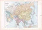 1887 Large Antique Folio Map ASIA Stanford (SLA51)
