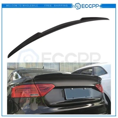 Fits 2010-2016 Audi A5 2-Door High Kick Carbon Fiber Rear Trunk Spoiler Foto 1 de 4