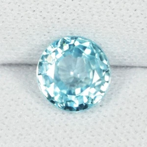 1.89Cts Amazing Diamond Luster Natural Blue Zircon 6.5mm Round...!!!! - Picture 1 of 2