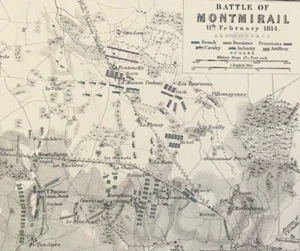 Military Map Battle of Montmirail February 1814 French Russians Prussia - Picture 1 of 3