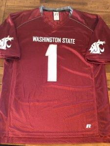 Washington State Cougars WSU Russell Football Jersey Mens Large L #1 - Picture 1 of 4