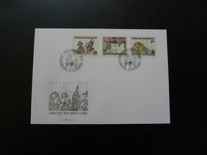 art paintings the theater by Paul Flora FDC Liechtenstein 1985 - Picture 1 of 1