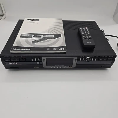 Philips CDR775 Audio CD Recorder Player Dual Deck (Tested w/ Remote + Manual) - Image 1 of 4