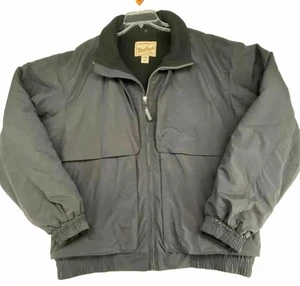 Woolrich Men’s Bomber Jacket Black Full Zip Nylon Fleece Lined Size X-Large - Picture 1 of 12