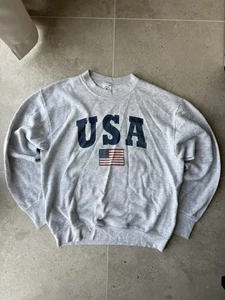Vintage USA Big Logo Delta Sweater Mens Size M - Picture 1 of 6