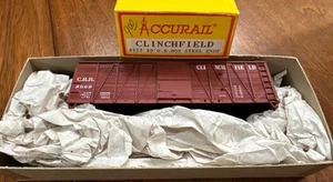 Accurail HO Kit #4212 40’ OB Box Car Wood w/Steel Ends Clinchfield CRR 8009 NY - Picture 1 of 5