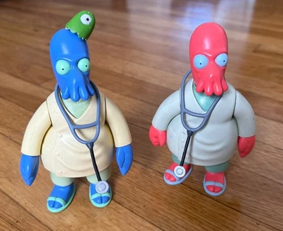 Futurama Toynami Zoidberg 博士可动人偶大量老式收藏品 Toyfare 蓝色 — 第 1/4 张图片