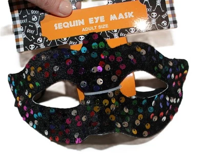 Carnival Sequin Half Mask Halloween Girls Costume Accessory Dress Up Masquerade - Image 1 of 4