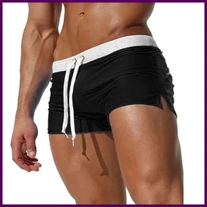 Costume da bagno estivo uomo slim fit costume da bagno ragazzo boxer pantaloncini nuoto. - Foto 1 di 31