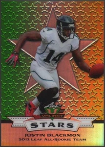 2012 Leaf Valiant Stars Green Prismatic JUSTIN BLACKMON RC /120 Jags - QTY AVAIL - Picture 1 of 1