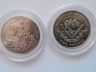 1995 GUERNSEY AND JERSEY 50th ANN OF LIBERATION 1945-1995  TWO 2 POUND COIN.