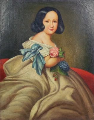 " La principessa Carlotta del Belgio " Dipinto Quadro OPERA su tela RIPRODUZIONE - Immagine 1 di 4