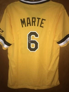 STARLING MARTE SIGNED AUTOGRAPHED PITTSBURGH PIRATES YOUTH XL JERSEY NEW RARE - Picture 1 of 3