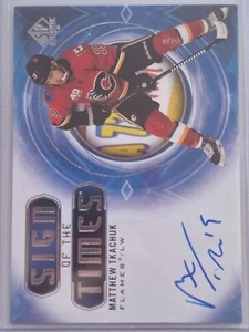 20/21 SP Authentic Sign of Times Matthew Tkachuk - Imagen 1 de 2
