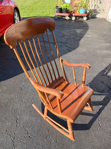 Vintage Antique Boston Rocking Chair wood Cover