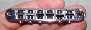 VINTAGE CHROME BRIDGE FOR 1991 GIBSON LES PAUL GUITAR PART - Picture 1 of 7