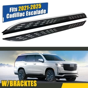 Fits Cadillac Escalade 2021-2025 Running Boards Side Steps Pedals Nerf Bar ALU - Picture 1 of 11