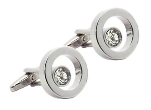 Moderne Diamant Optik Swarovski Kristall Edelstein Herren Geschenk Manschettenknöpfe CUFFLINKS DIRECT - Bild 1 von 12