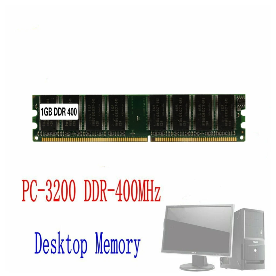 1GB DDR PC 3200 DDR 1 400MHZ Desktop PC Memory Module Computer Desktop DDR1 RAM - Image 1 of 4