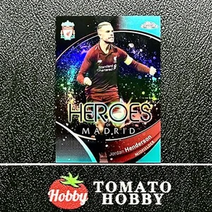 TOPPS CHROME LIVERPOOL TEAM SET 2023-24 JORDAN HENDERSON /99 AQUA HEROES - Picture 1 of 2