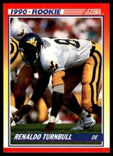 1990 Score Renaldo Turnbull Rookie West Virginia Mountaineers #296