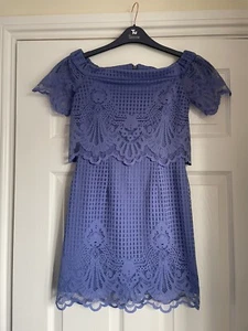 Topshop Petite Ladies Purple Lace Dress UK 4. New With Tags. - Picture 1 of 8