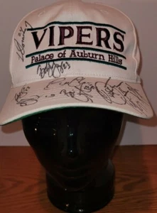 Vintage Detroit Vipers Hat Cap Snap Back IHL Hockey Mens 90s Team Signed Auto - Picture 1 of 3