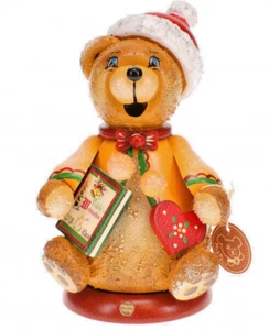 Hubrig Räuchermann Teddy´s Weihnachtsgeschichte 14cm #105h1301 - Picture 1 of 4