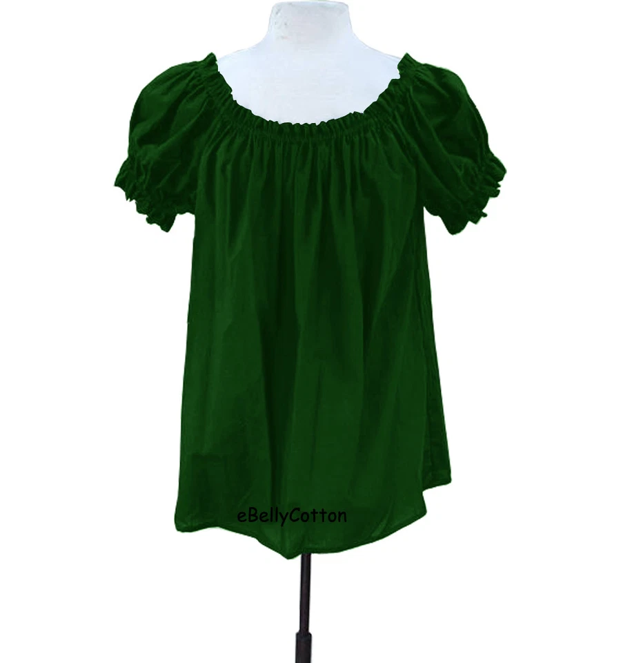 Blusa Chemise Algodón Gasa Campesina Camisa Renacimiento Disfraz Halloween Medieval Foto 1 de 1