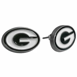 Green Bay Packers Logo Stud Earrings (NFL Football Jewelry) - Picture 1 of 3
