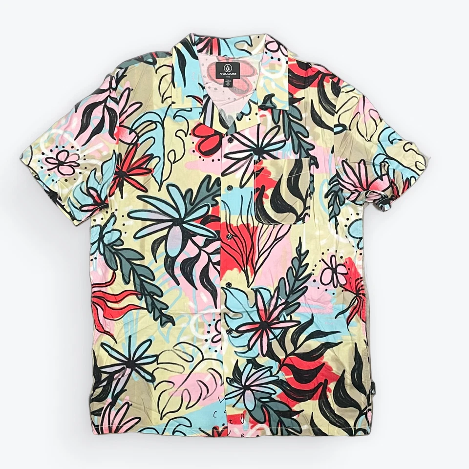 Brand New Mens Volcom Purestone Short Sleeve Button Up Size Medium - Image 1 of 1