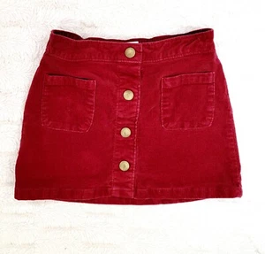 Old Navy Girl's 4T Dark Red Corduroy Mini Skirt With Pockets - Picture 1 of 6