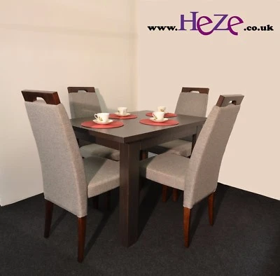 Dining SET!  Extending Dining Table & 4 Chairs Dark Wood Small Perfect Arte2 - Image 1 of 4