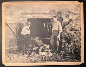 BUCKING THE LINE (1921) mit MAURICE FLYNN & MOLLY MALONE, Lobbykarte - SELTEN! - Bild 1 von 2