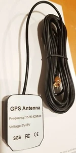 GPS SGS High Gain Amplified Magnet Mount Antenna 16.5ft Cable SMA 1575MHz NEW - Picture 1 of 1
