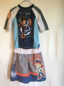 Disney Store Rash Guard Swim Shirt & Swim Trunks Set Boy 5/6 Swim Suit - Picture 1 of 10