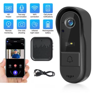 Türklingel Mit Kamera Funkklingel Nachtsicht WIFI 1080P HD Video Ring Doorbell - Bild 1 von 21
