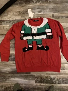 SSLR Ugly Christmas Sweater Elf Size Mens L - Bild 1 von 7